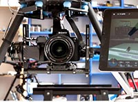 Integrace Sony A7SII do brushless kamerového upraveného držáku Tarot. Dron hexacopter DJI S900 s E1200